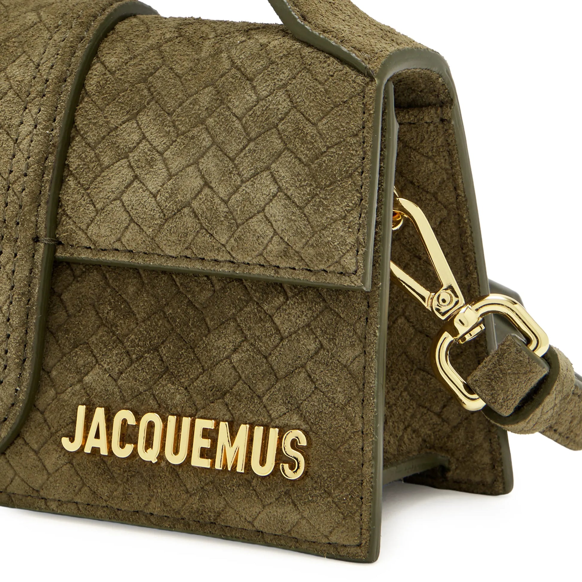 Jacquemus Le Bambino Suede Top Handle Khaki Bag