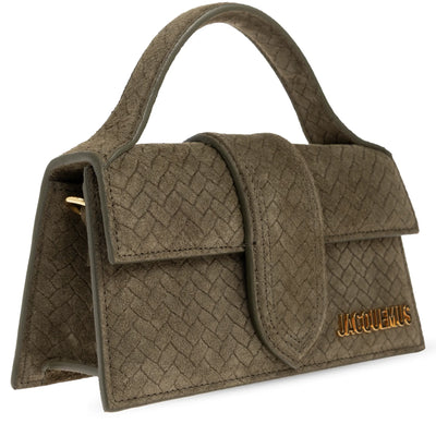 Jacquemus Le Bambino Suede Top Handle Khaki Bag