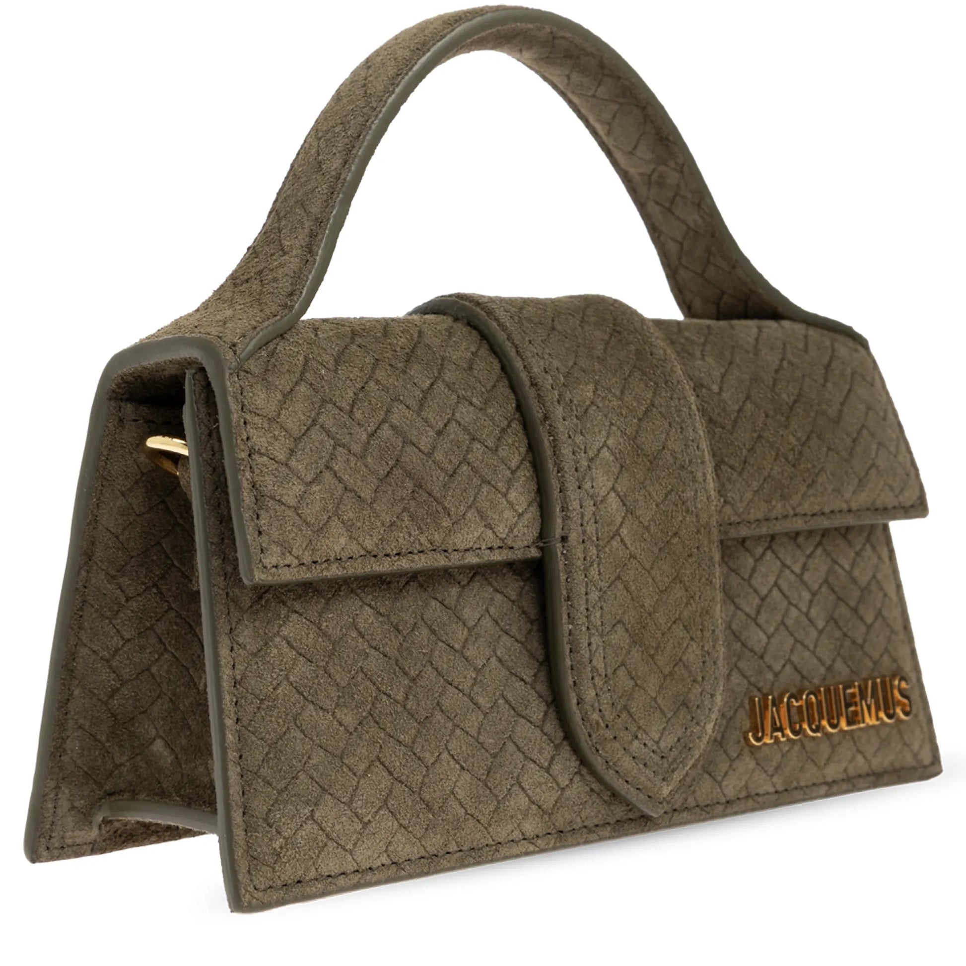 Jacquemus Le Bambino Suede Top Handle Khaki Bag