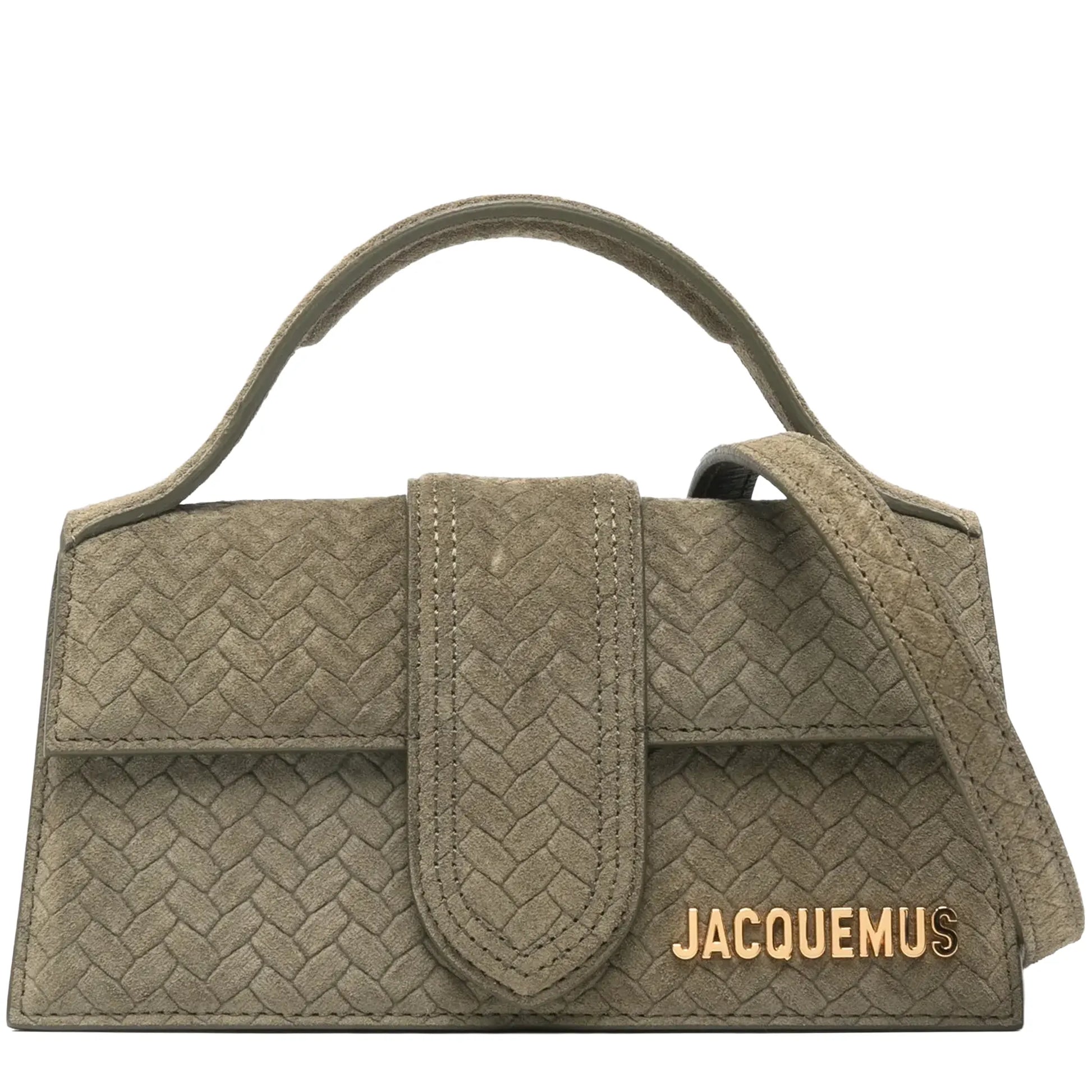 Jacquemus Le Bambino Suede Top Handle Khaki Bag