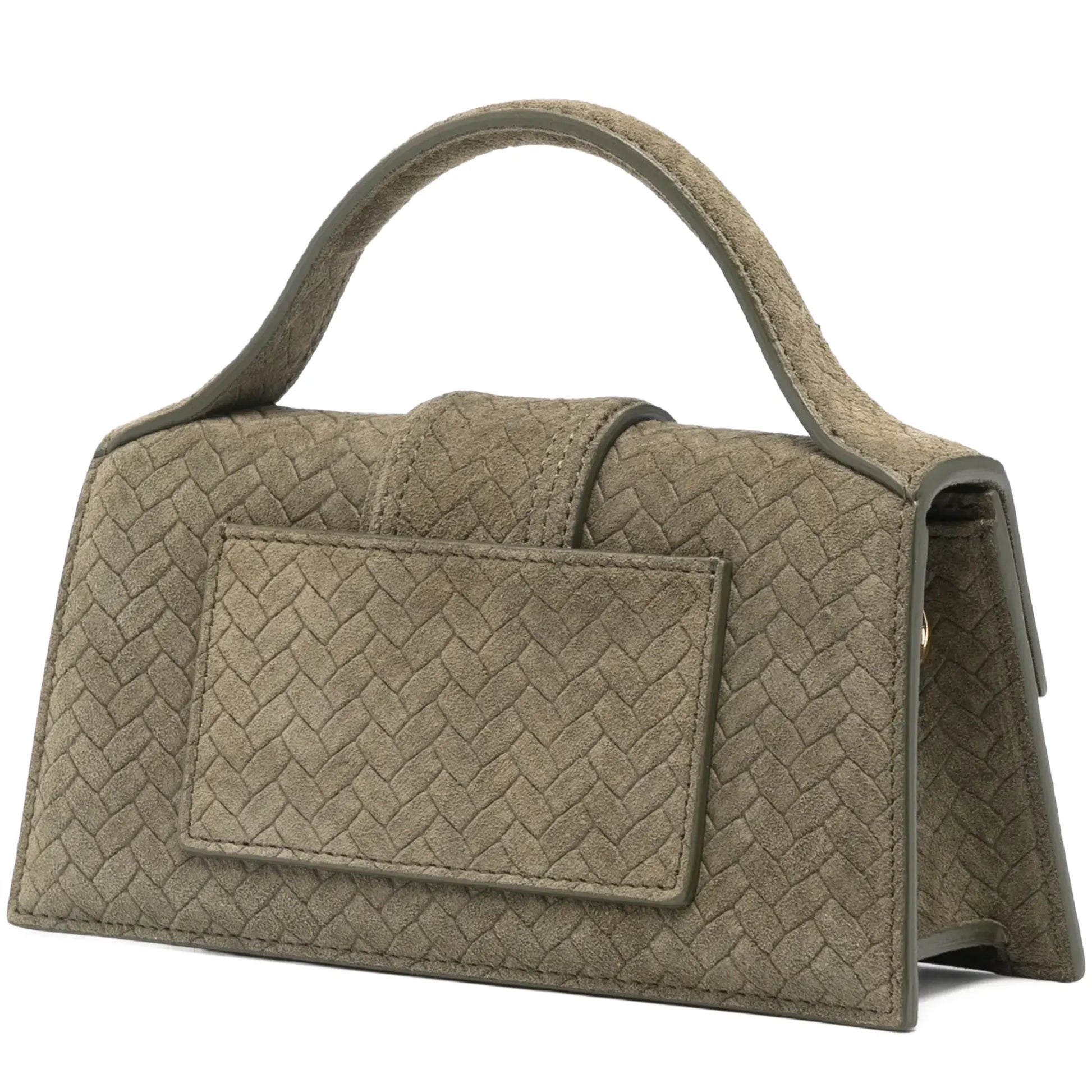 Jacquemus Le Bambino Suede Top Handle Khaki Bag