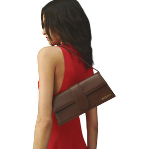 Jacquemus Le Bambino Long Flap Brown Shoulder Bag