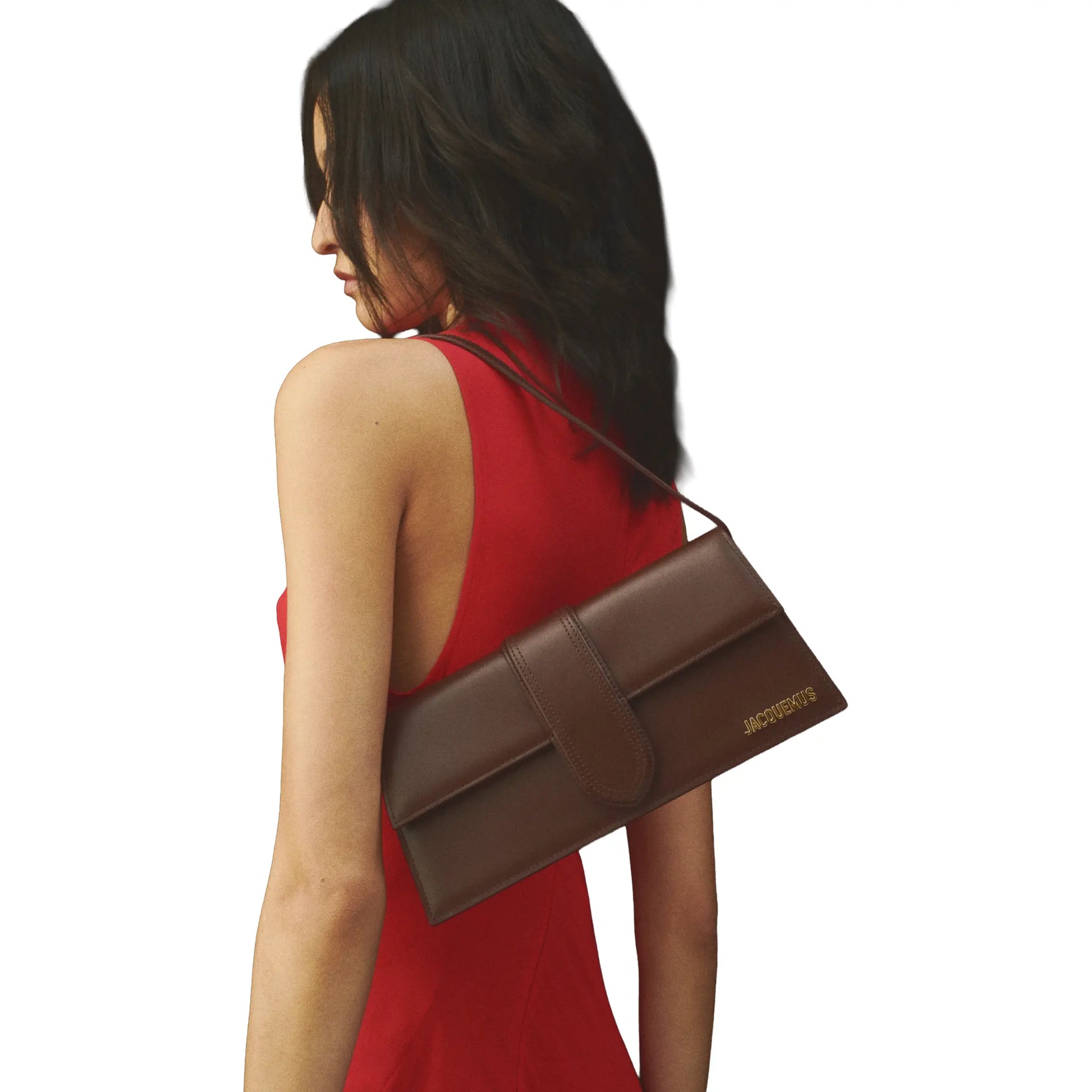 Jacquemus Le Bambino Long Flap Brown Shoulder Bag