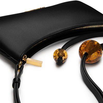 Jacquemus Les Classiques The Bisou Perle Beaded Black Shoulder Bag
