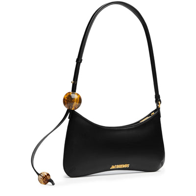 Jacquemus Les Classiques The Bisou Perle Beaded Black Shoulder Bag
