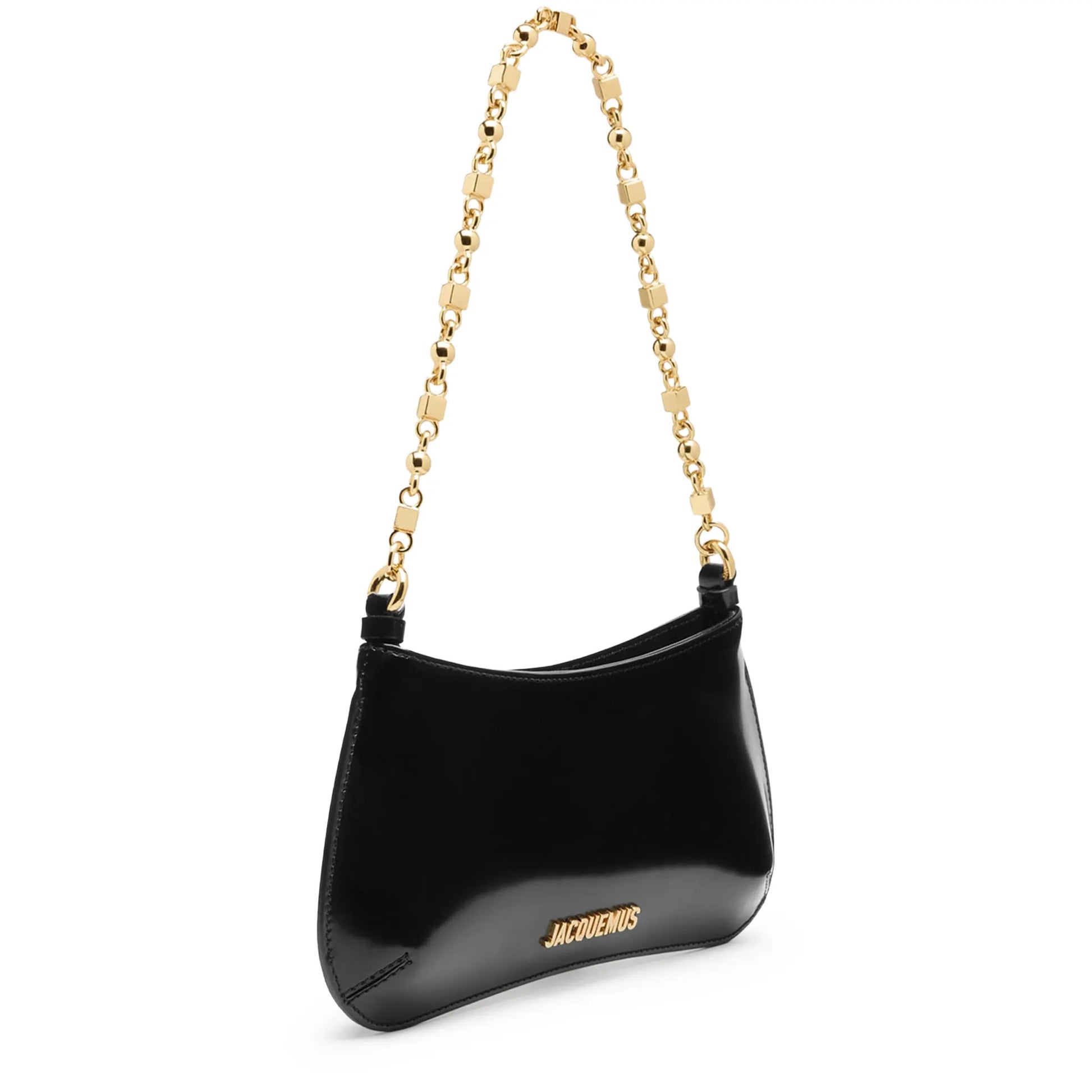 Jacquemus The Bisou Chain Small Black Shoulder Bag