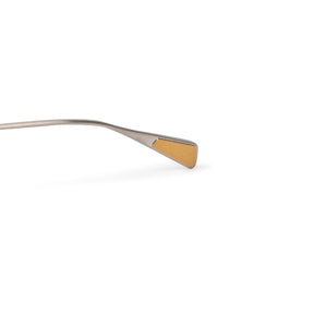 Jacques Marie Mage Commander Silver Gold Green Sunglasses