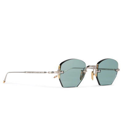Jacques Marie Mage Oatman Silver Gold Green Sunglasses