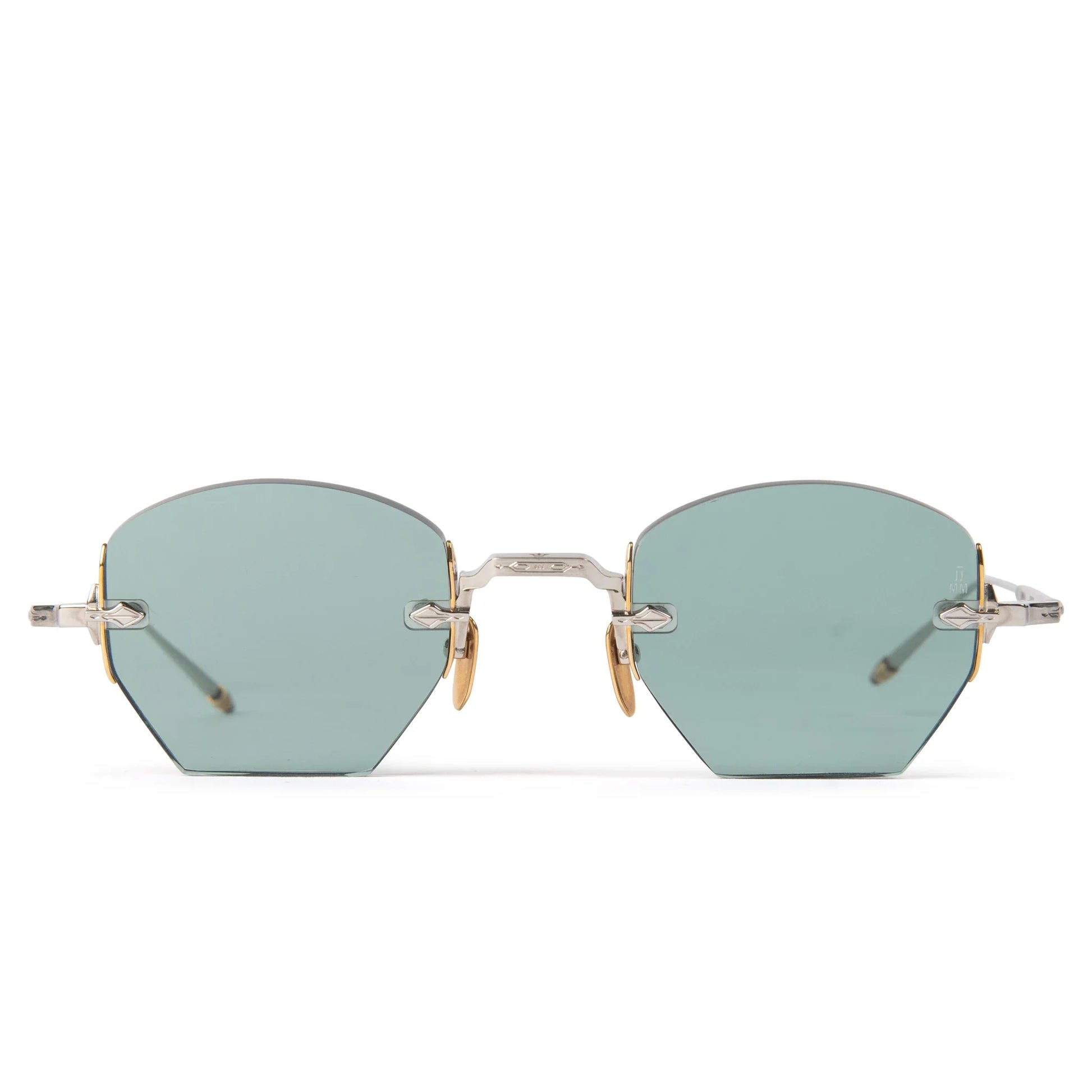 Jacques Marie Mage Oatman Silver Gold Green Sunglasses