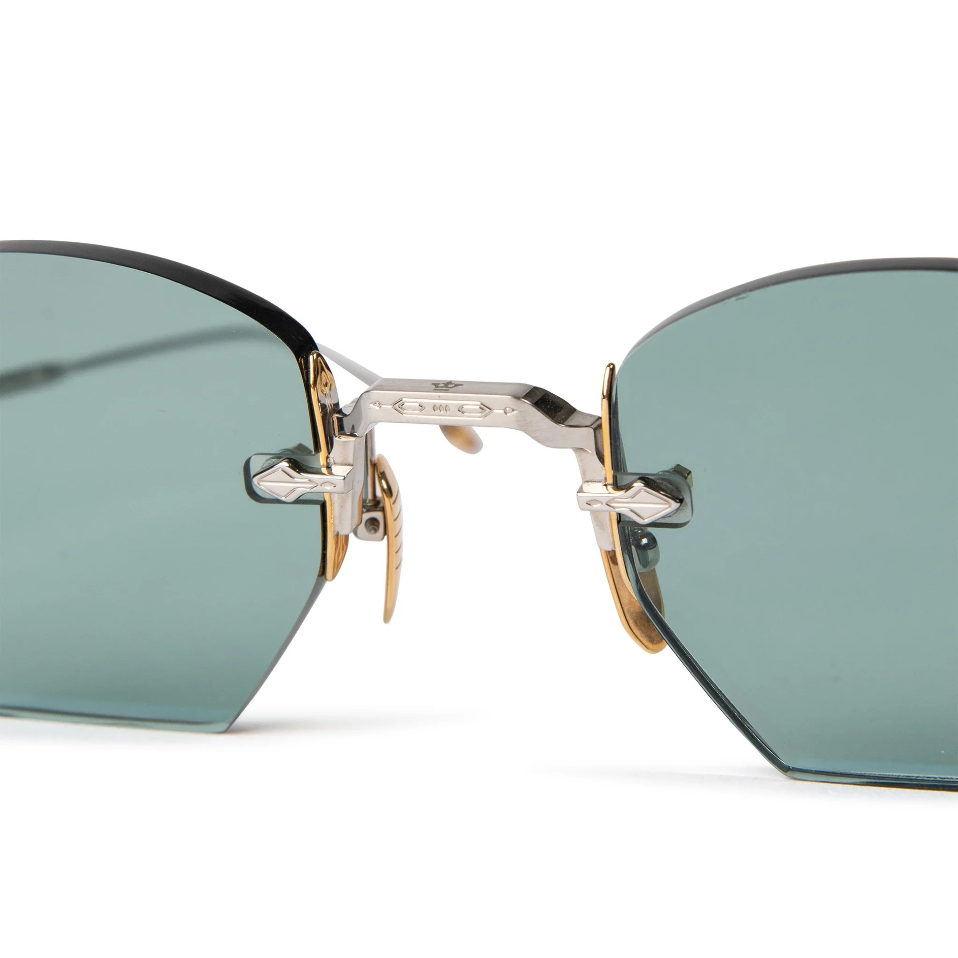 Jacques Marie Mage Oatman Silver Gold Green Sunglasses