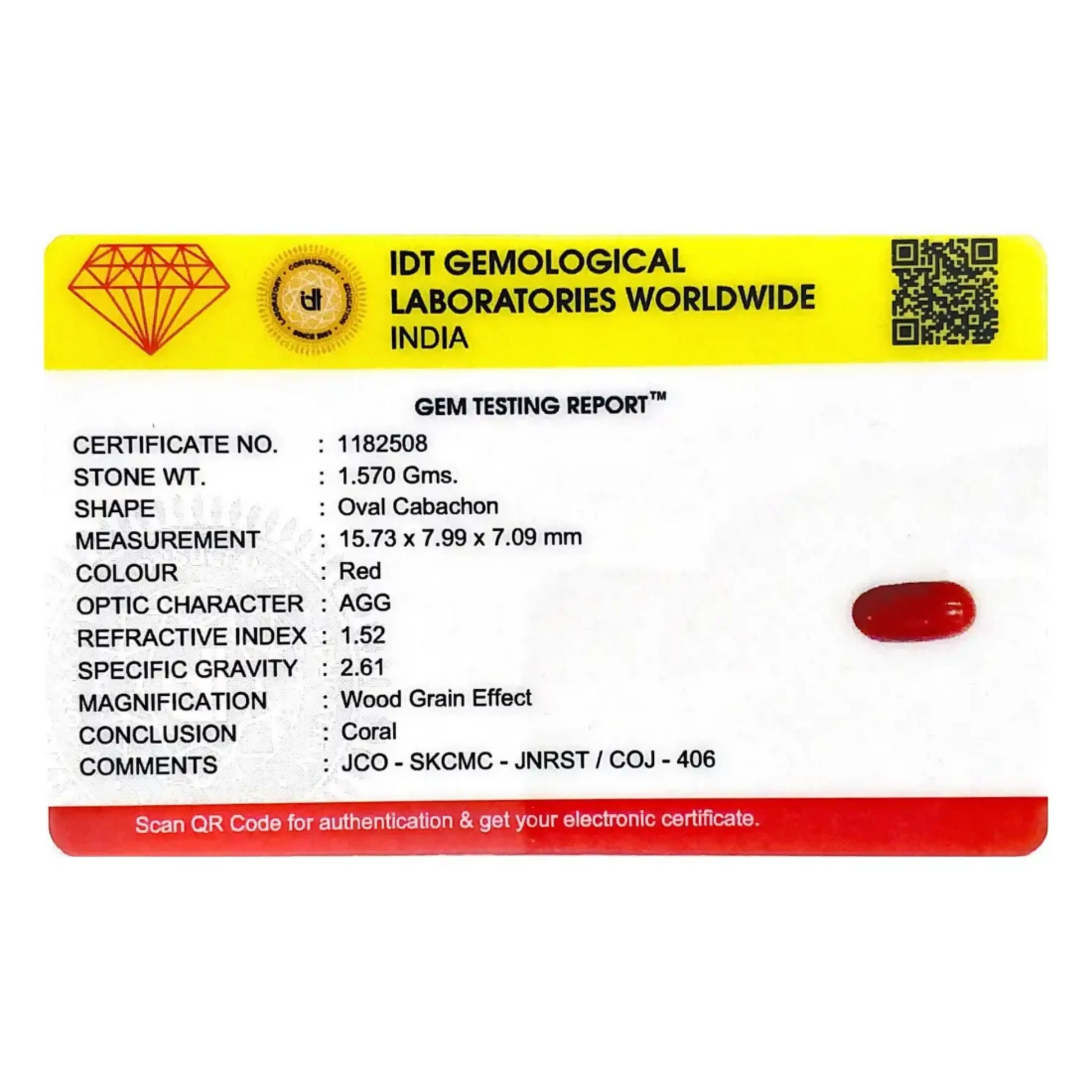 Japanese Red Coral - 7.85 Carat