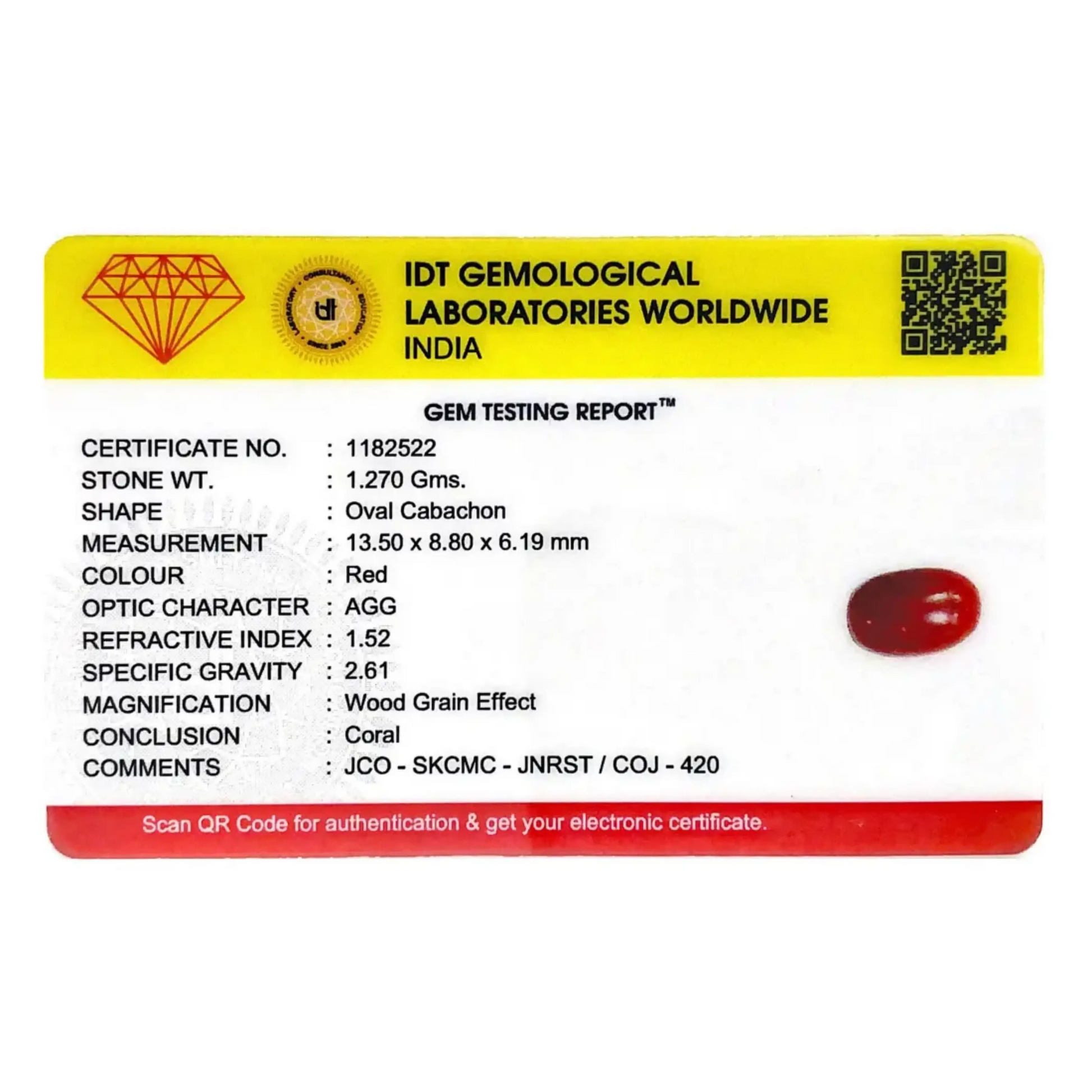 Japanese Red Coral - 6.35 Carat