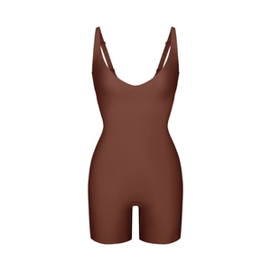 Skims Body Core Sculpt Plunge Mid Thigh Bodysuit Jasper