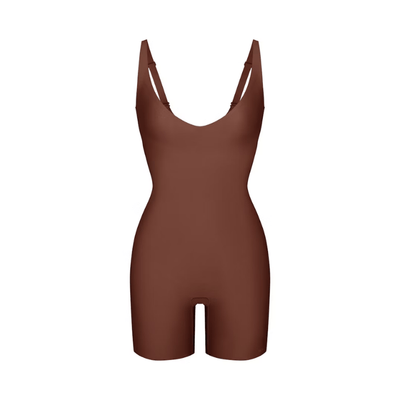 Skims Body Core Sculpt Plunge Mid Thigh Bodysuit Jasper