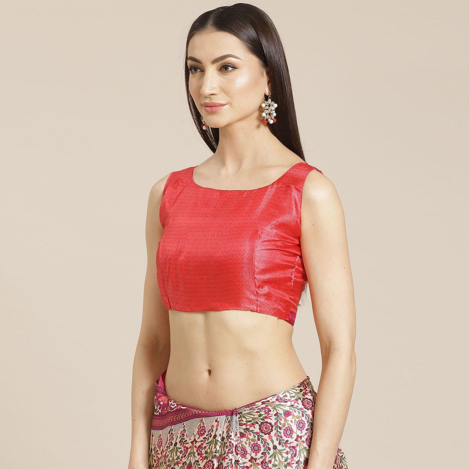 Jazzy Beige - Magenta Colored Casual Wear Printed Silk blend Saree