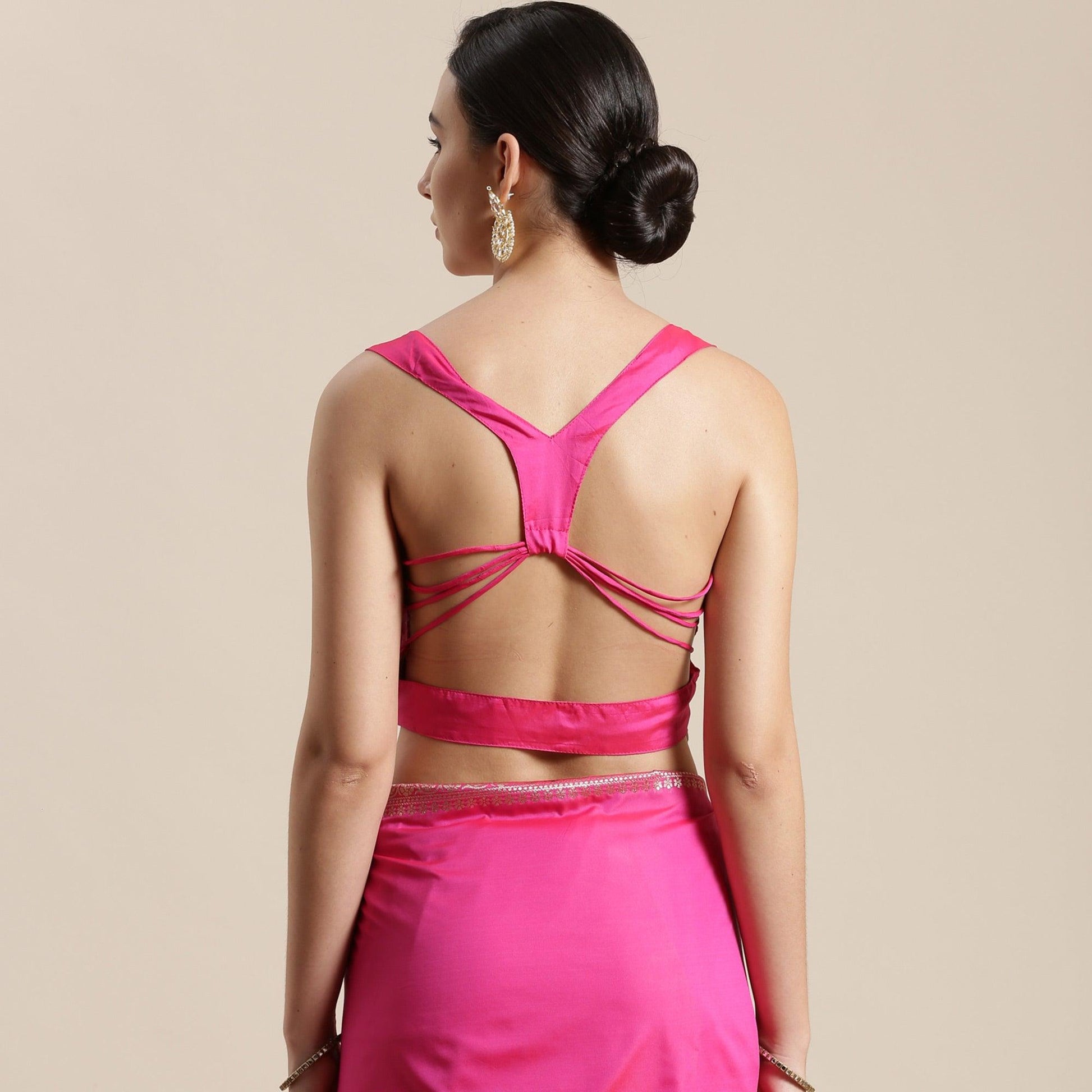 Jazzy Pink Colored Festive Wear Silk Blend Woven Floral Saree With Tassels