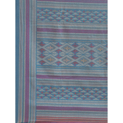Jazzy Teal Blue Colored Casual Wear Printed Jute Silk Saree