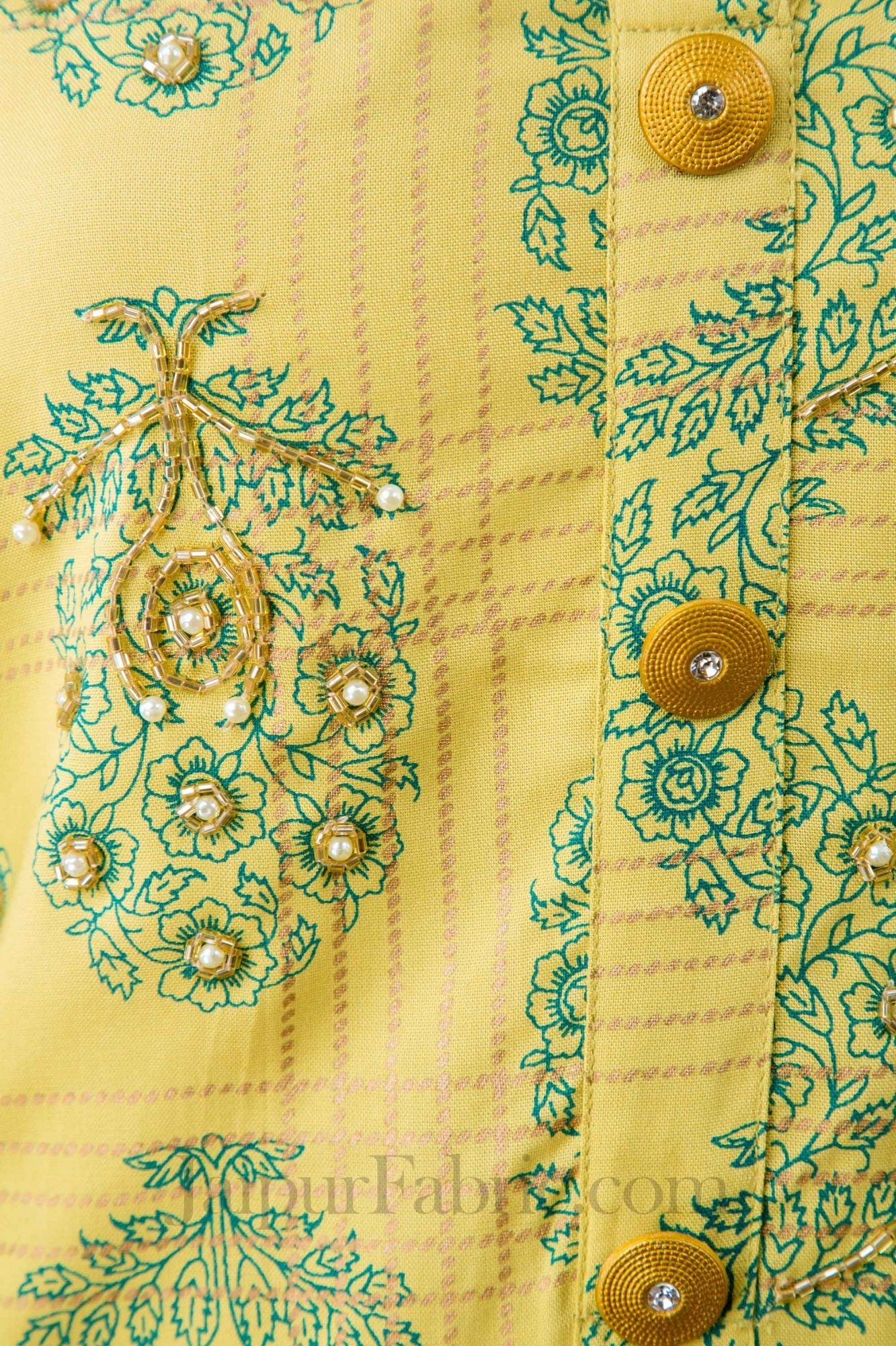 Women Yellow Cotton Kurti with Sharara
