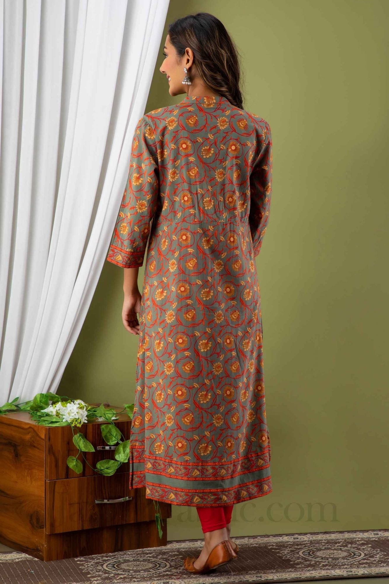 Women Colorful Cotton Flared Kurti