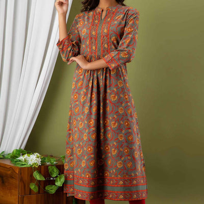 Women Colorful Cotton Flared Kurti