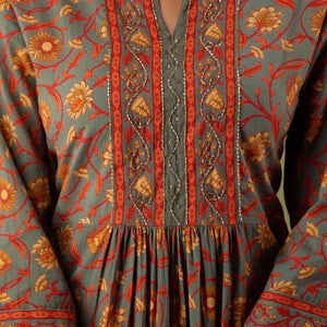 Women Colorful Cotton Flared Kurti