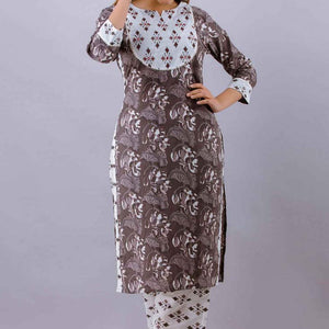 Earnest Grey Kurta with Plazzo