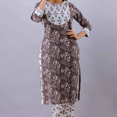 Earnest Grey Kurta with Plazzo
