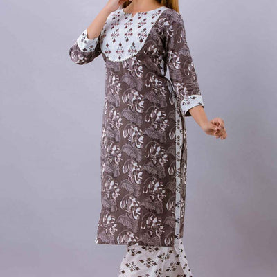 Earnest Grey Kurta with Plazzo