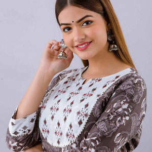 Earnest Grey Kurta with Plazzo