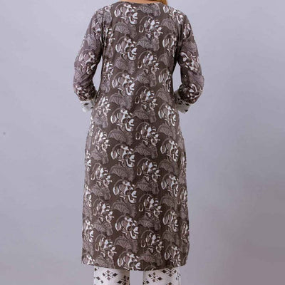 Earnest Grey Kurta with Plazzo