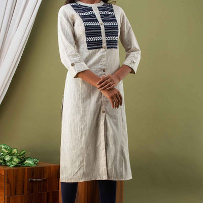 Women Cotton Serene White Kurti
