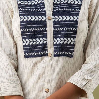 Women Cotton Serene White Kurti