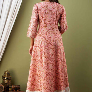 Women Long Aline Kurti with Pant & Dupatta