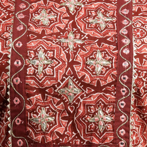Women Maroon Cotton Kurti with Pant