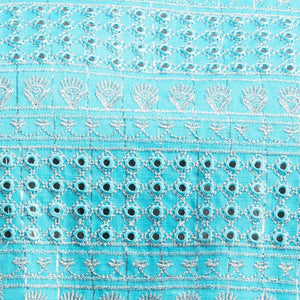 Women Blue Lining Cotton Kurti with Pant