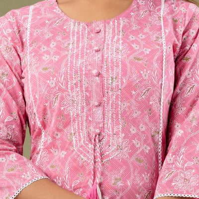 Pink Cotton Kurti