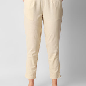 Caramel Cream Women Cotton Pants casual and semi formal daily trousers