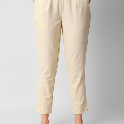 Caramel Cream Women Cotton Pants casual and semi formal daily trousers