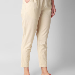 Caramel Cream Women Cotton Pants casual and semi formal daily trousers