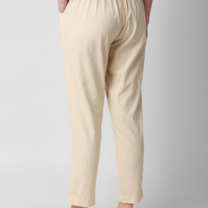 Caramel Cream Women Cotton Pants casual and semi formal daily trousers
