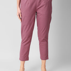 Berry Blush Women Cotton Pants casual and semi formal daily trousers
