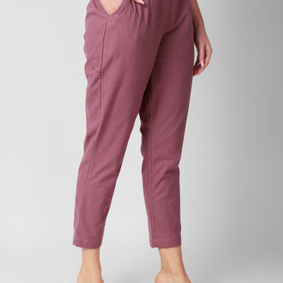 Berry Blush Women Cotton Pants casual and semi formal daily trousers