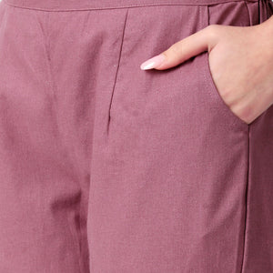 Berry Blush Women Cotton Pants casual and semi formal daily trousers