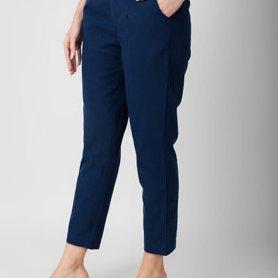 Indigo Hues Women Cotton Pants casual and semi formal daily trousers