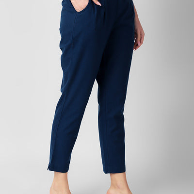 Indigo Hues Women Cotton Pants casual and semi formal daily trousers
