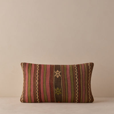 Vintage Lumbar Pillow No. 350, 12" x 20"