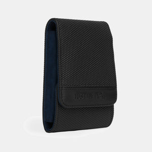 Black Leather Single Watch Pouch Organizer