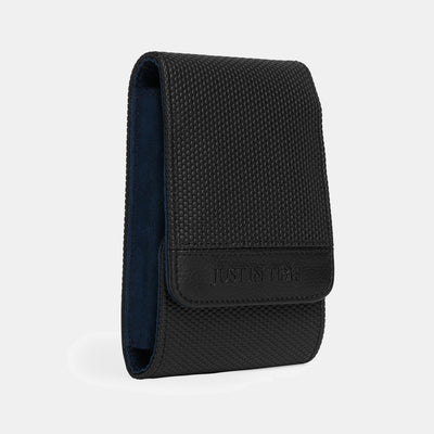 Black Leather Single Watch Pouch Organizer