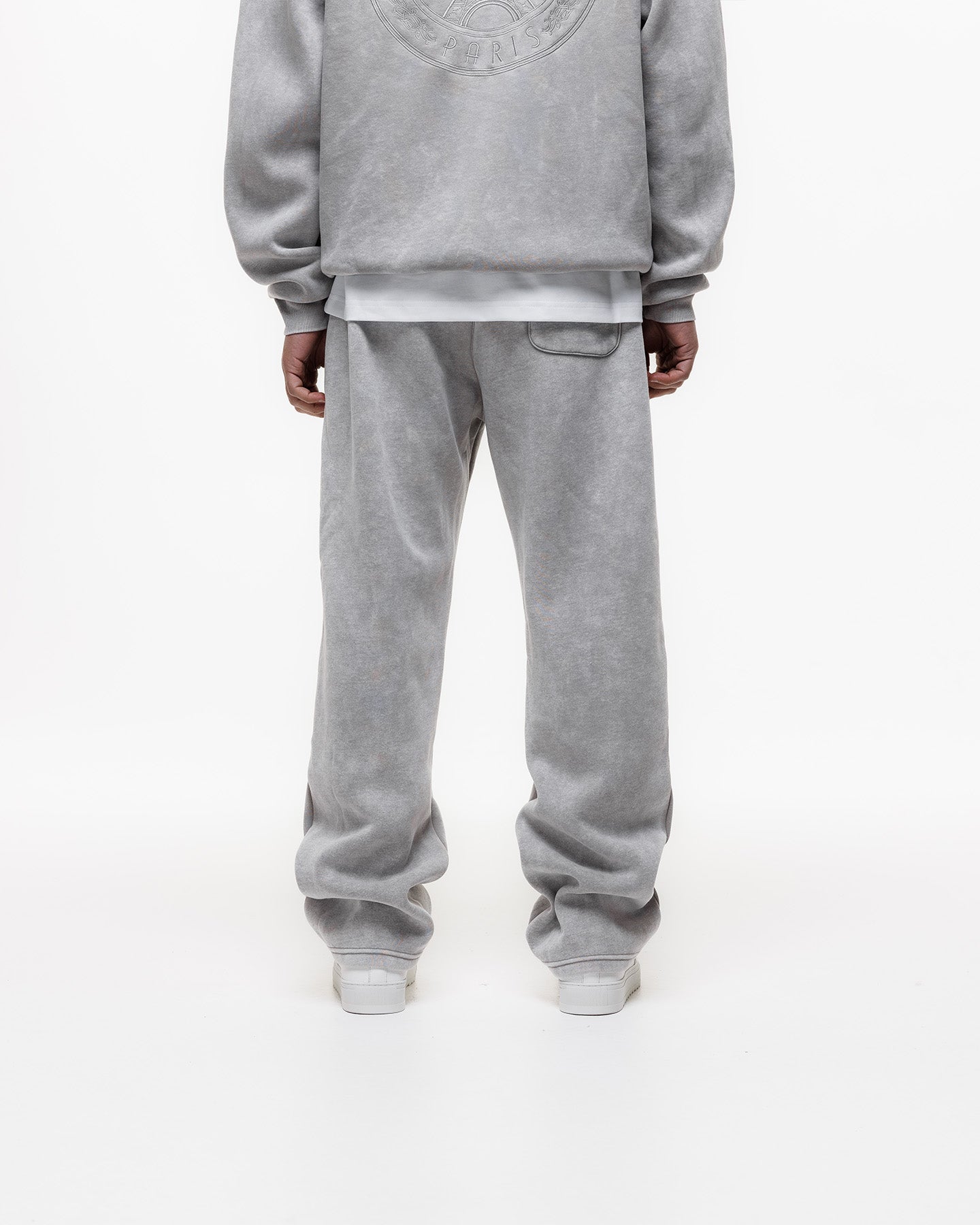 MAGIRI Embroidered Acid Washed Oatmeal Sweatpants
