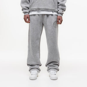 MAGIRI Embroidered Acid Washed Oatmeal Sweatpants